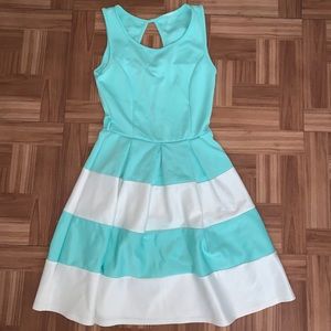 A-line Turquoise Dress